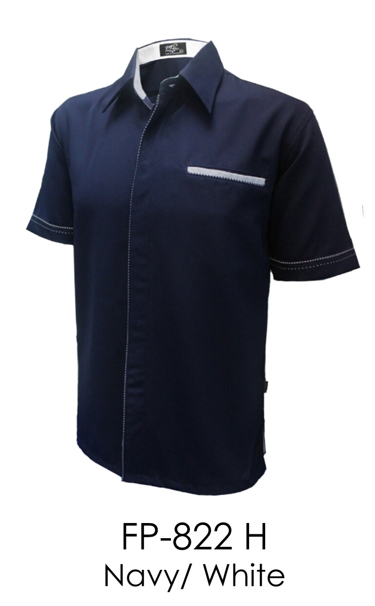 BAJU KORPORATE FP-822H NAVY SULAM LOGO KEMENTERIAN PENDIDIKAN DAN NAMA - Image 4