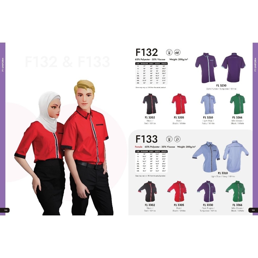 BAJU KORPORATE PEREMPUAN HIJAU LENGAN TIGA SUKU F1 3366 JENAMA OREN SPORT - Image 3
