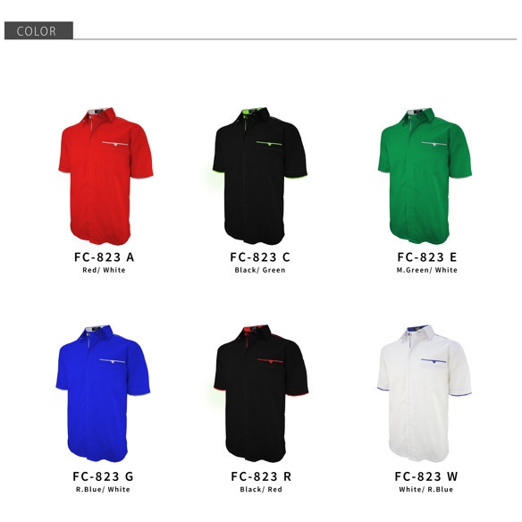 BAJU KORPORATE WARNA HITAM LENGAN PENDEK FC 823C JENAMA MR2 - Image 4